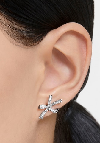 Boucles d'oreilles Swarovski en argent : devant