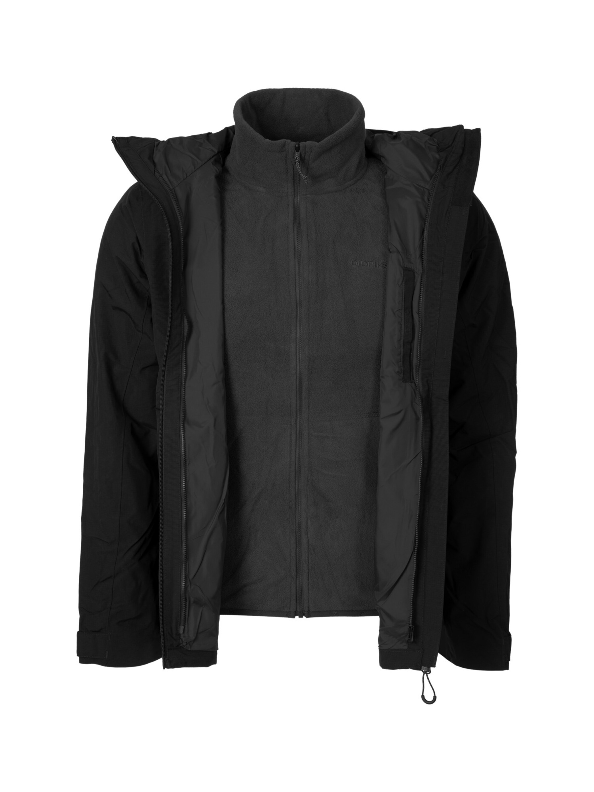 Didriksons Outdoorjas 'Trien' in Zwart