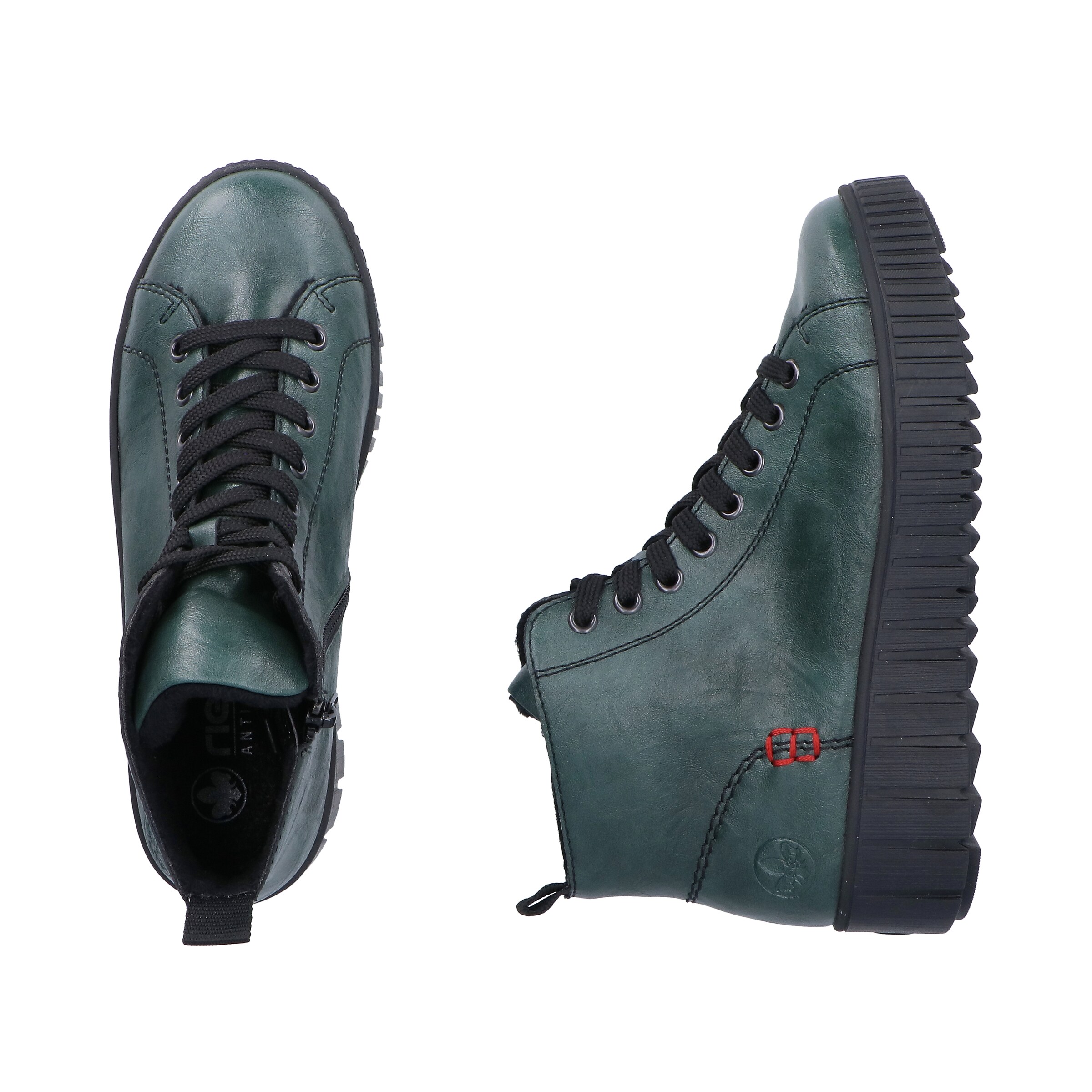Bottines à lacets Rieker en vert
