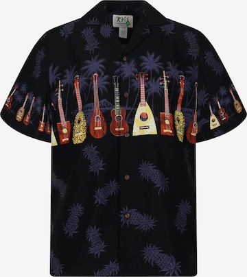 Regular fit Camicia 'Ukulele' di KY's in nero: frontale
