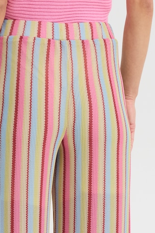 Wide Leg Pantalon 'IHLIBELLA' ICHI en mélange de couleurs