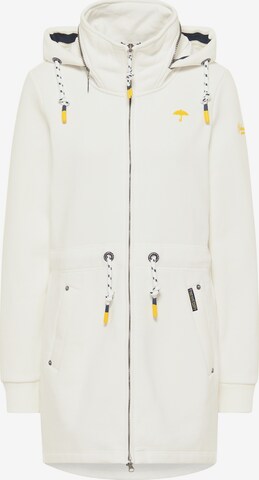 Schmuddelwedda Zip-Up Hoodie in White: front