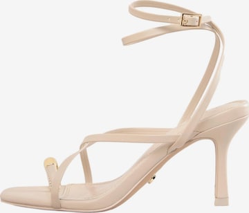 Sandales à lanières Lipsy en beige : devant