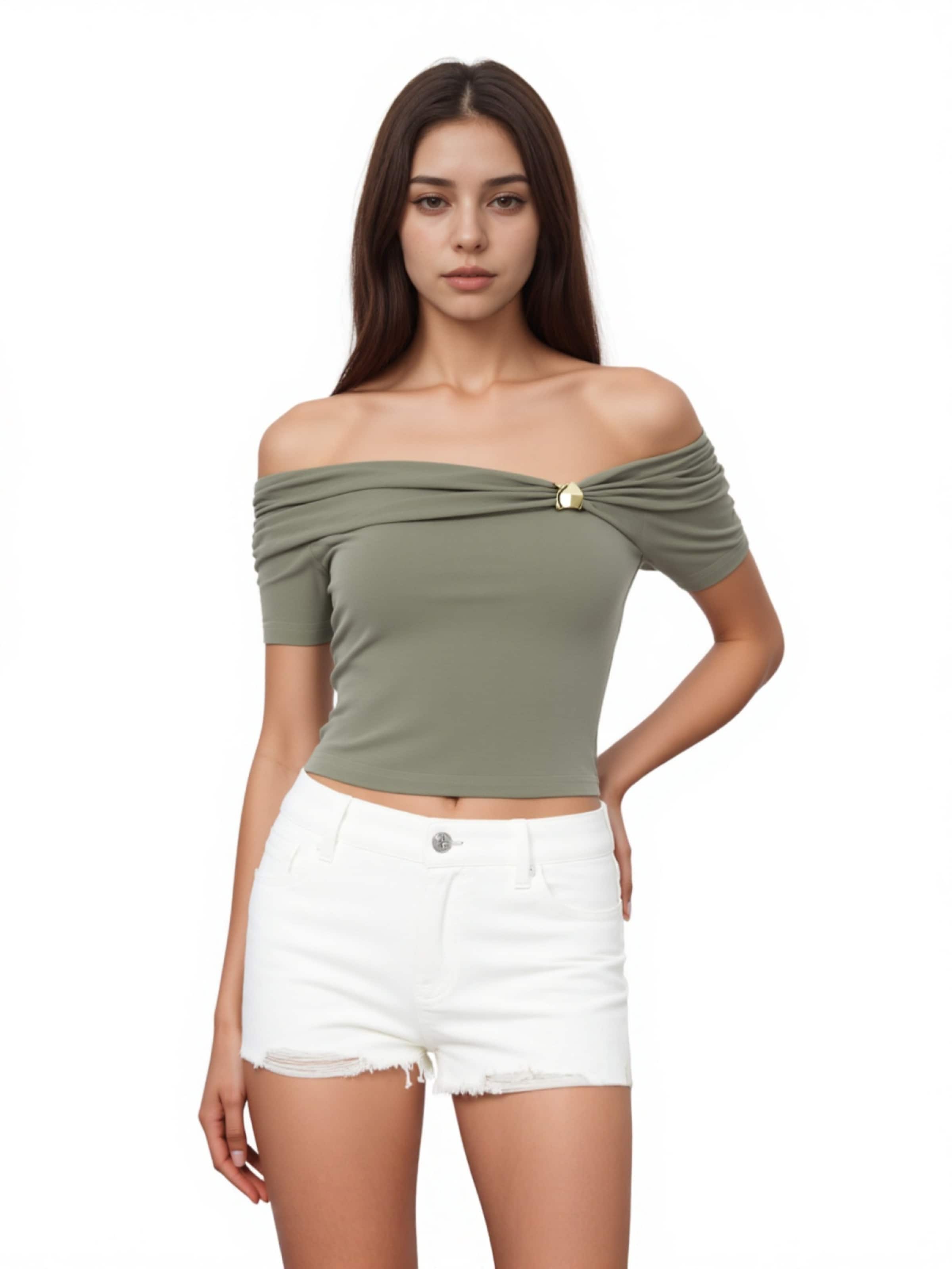 GUESS Shirt 'Brigitte' in Green: front