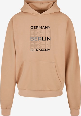 Merchcode Sweatshirt 'Berlin' in Beige: voorkant