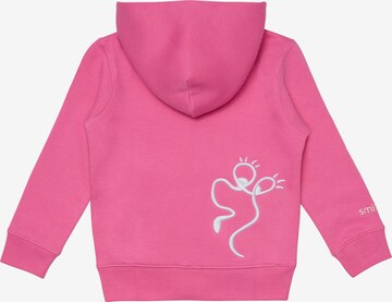 smiler. Zip-Up Hoodie in Pink