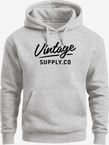 Neverless Sweatshirt 'Vintage Supply Co.' in Grey: front