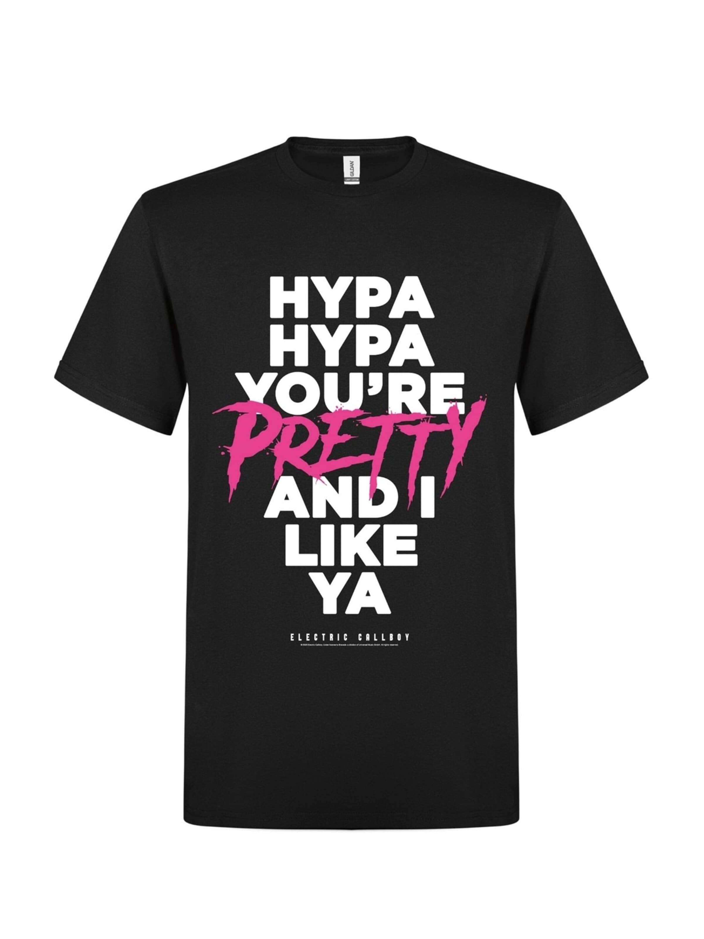Rockshirts Shirt 'Electric Callboy Hypa Hypa Lyrics' in Black: front