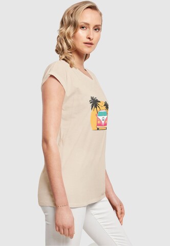 Merchcode T-Shirt 'Summer - Van' in Beige