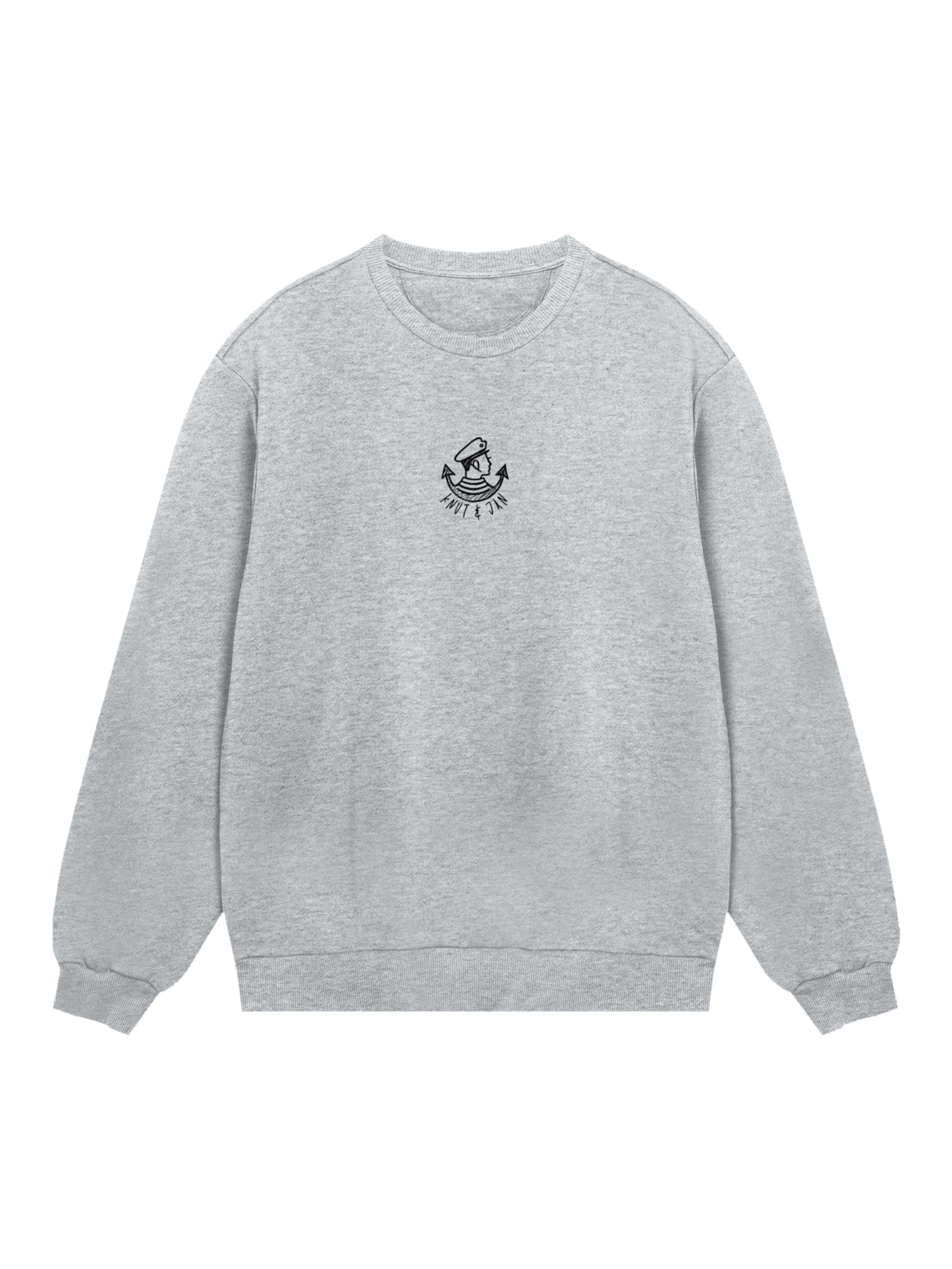 Sweat-shirt 'Knut und Jan Scribble' F4NT4STIC en gris : devant