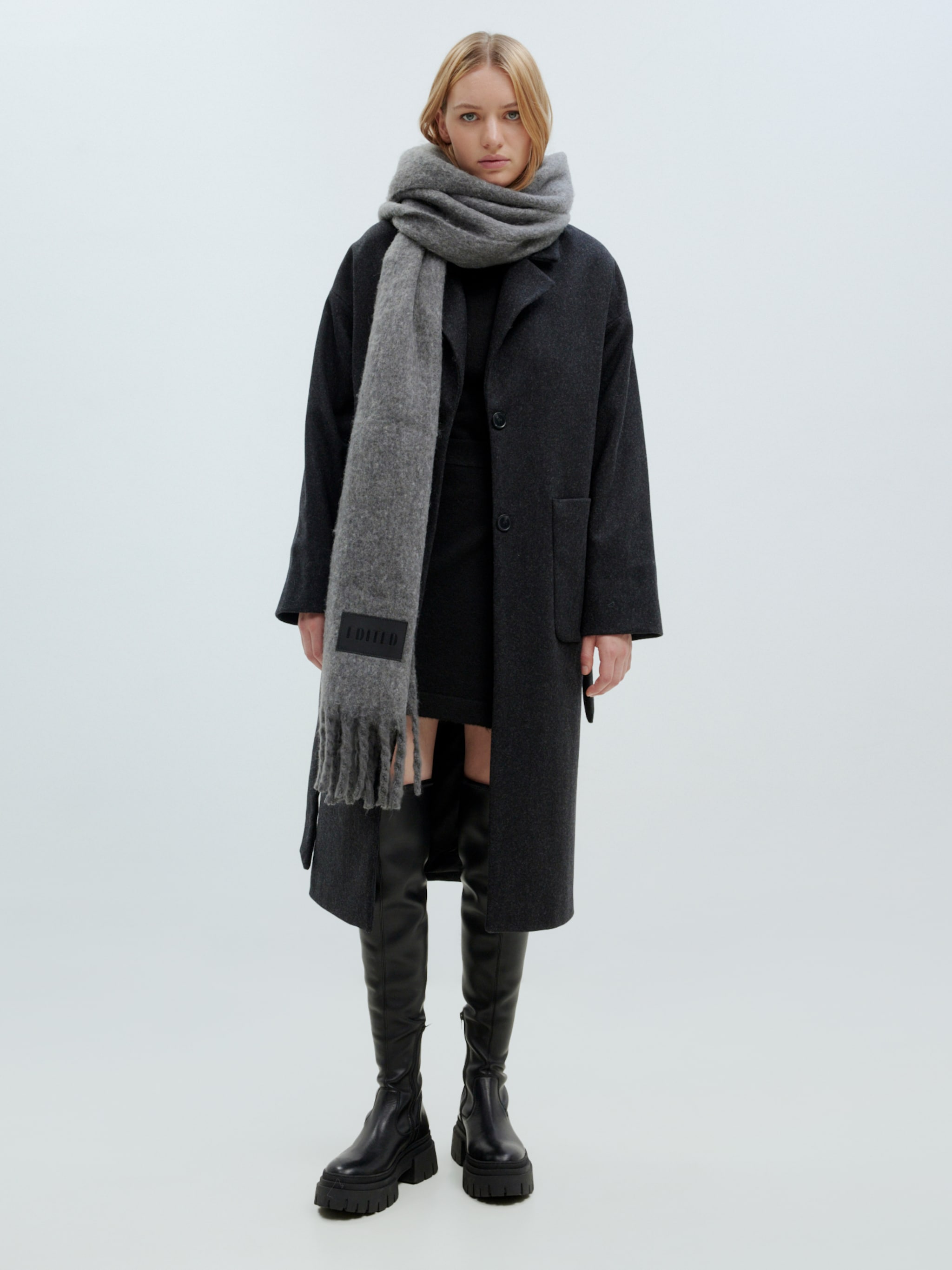 EDITED Produits Manteau mi-saison 'Santo' anthracite