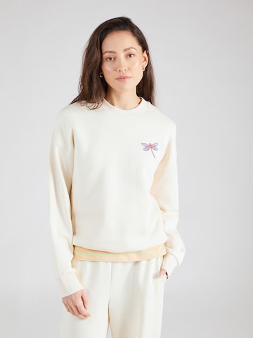 Iriedaily Sweatshirt 'Libelle' i vit: framsida