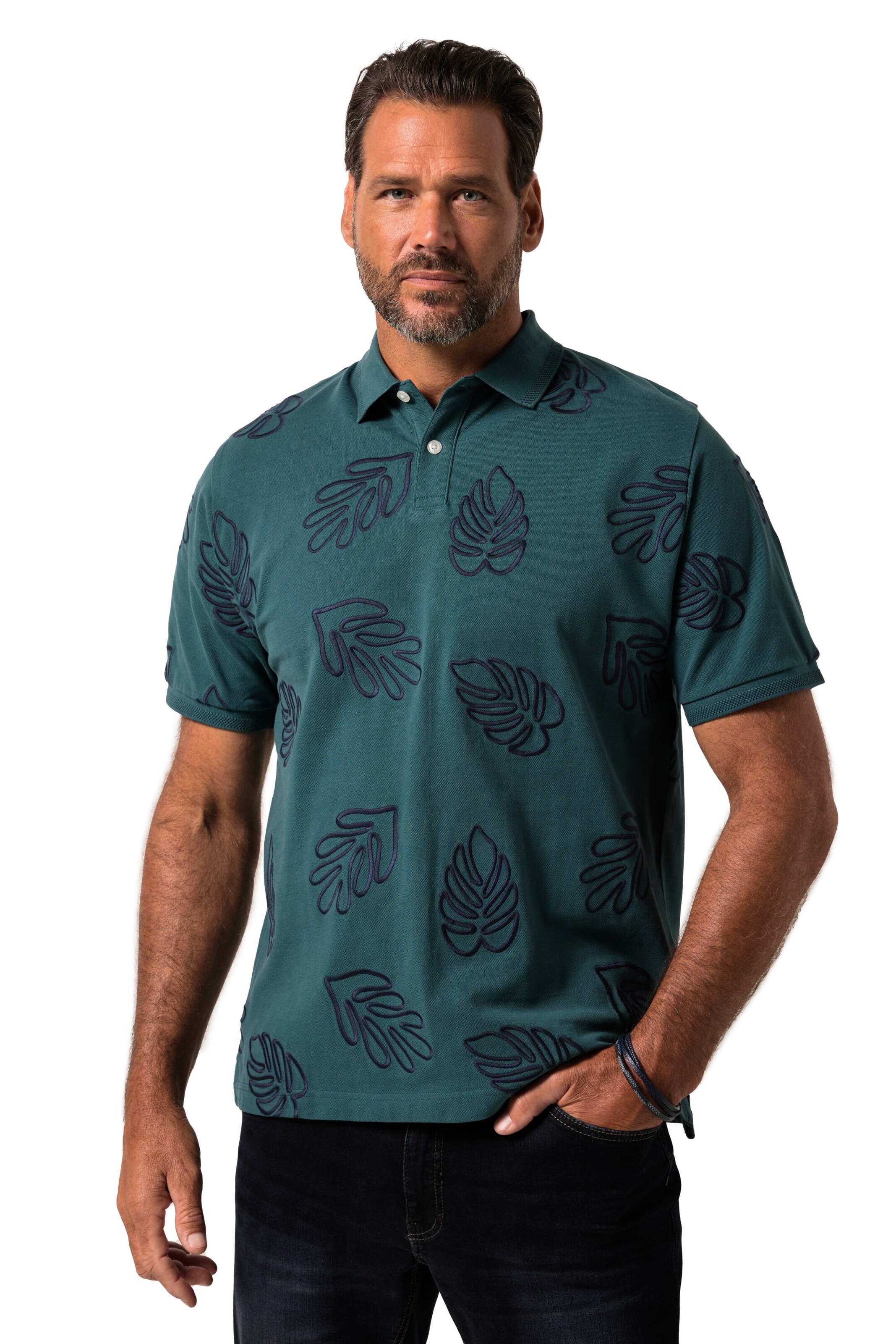 JP1880 Shirt in Groen: voorkant