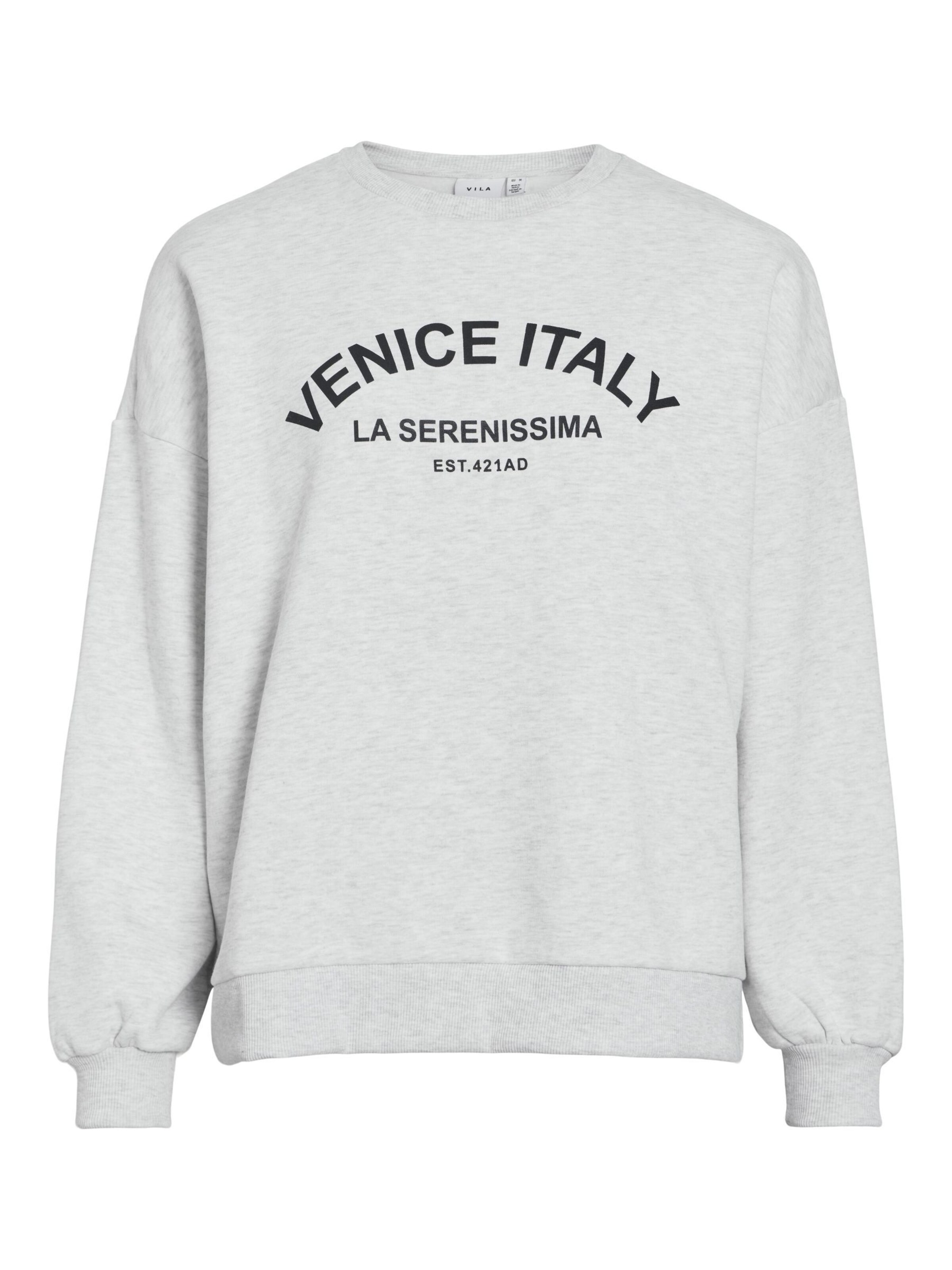 VILA Sweatshirt in Grijs: voorkant