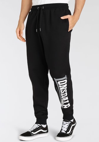 LONSDALE Regular Pants in Black: front