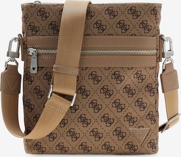 GUESS Axelremsväska 'BERLIN' i beige: framsida