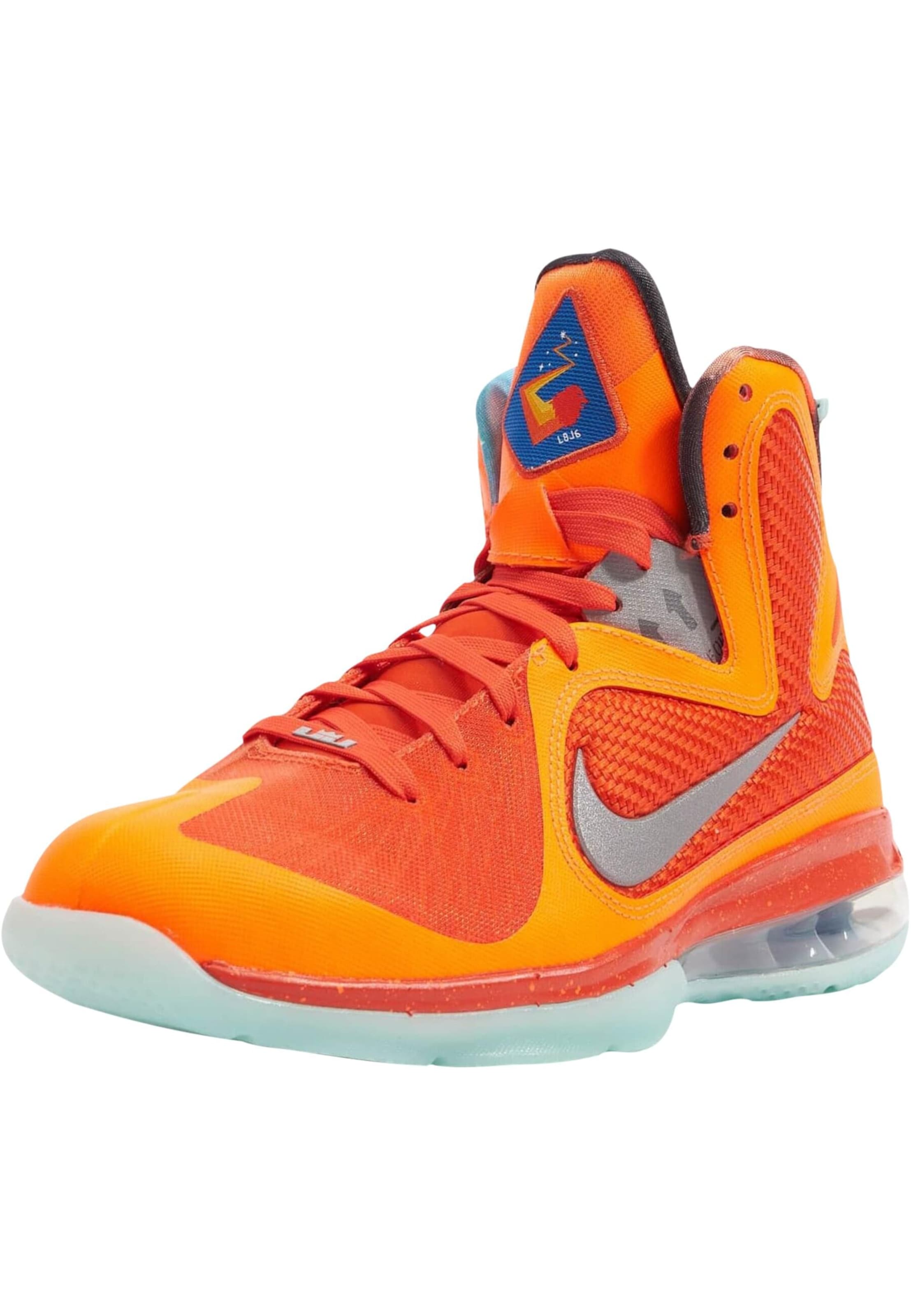 Baskets hautes 'Lebron 9 Big Bang' NIKE en orange : devant