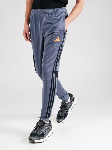 ADIDAS PERFORMANCE Tapered Workout Pants 'Tiro 25 Essentials' in Grey: front