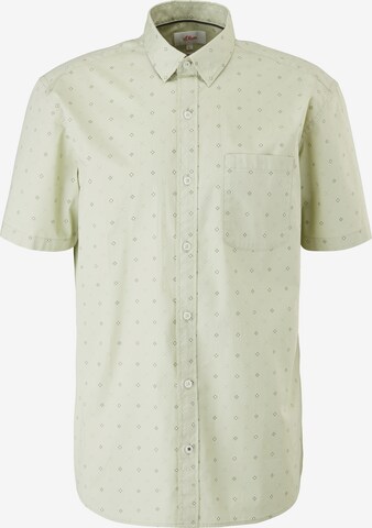 s.Oliver Regular Button Up Shirt in Green: front