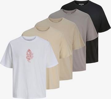 JACK & JONES - Camisa 'JJWOLFIE' em bege: frente