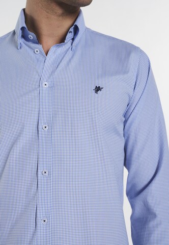 DENIM CULTURE Regular fit Button Up Shirt 'Benjamin' in Blue