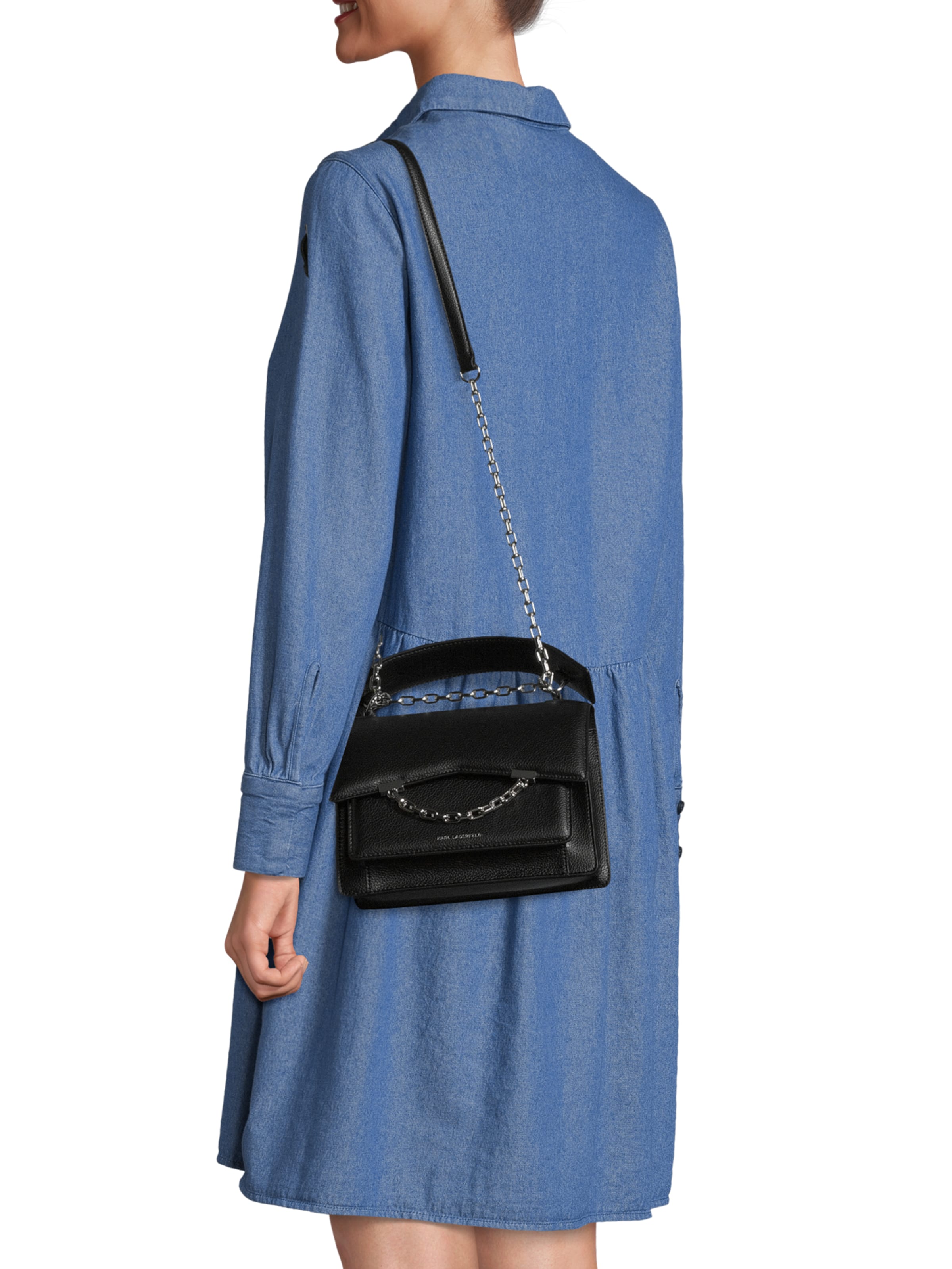 Karl Lagerfeld Torba za čez ramo 'Seven' | črna barva