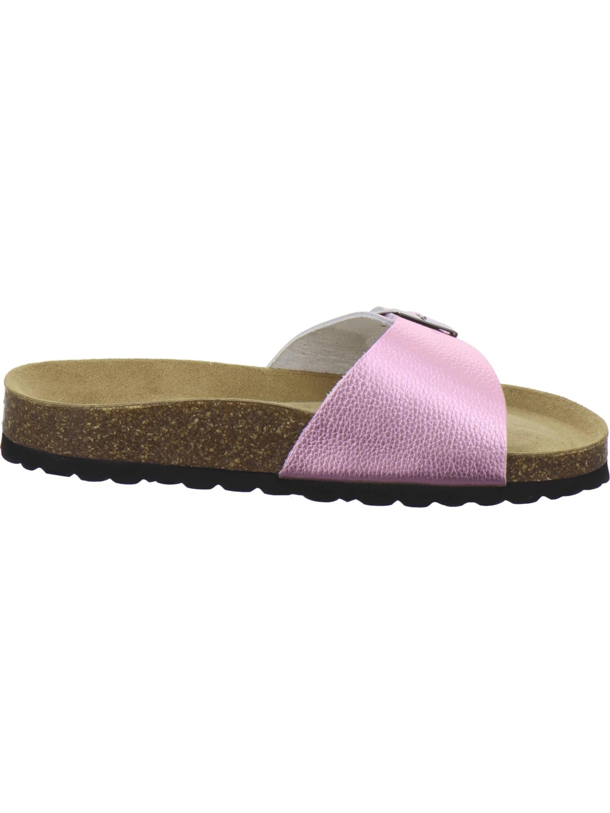 Zoccoletto 'Pantoletten Damen Einschnaller rose Lack' di AFS-Schuhe in rosa