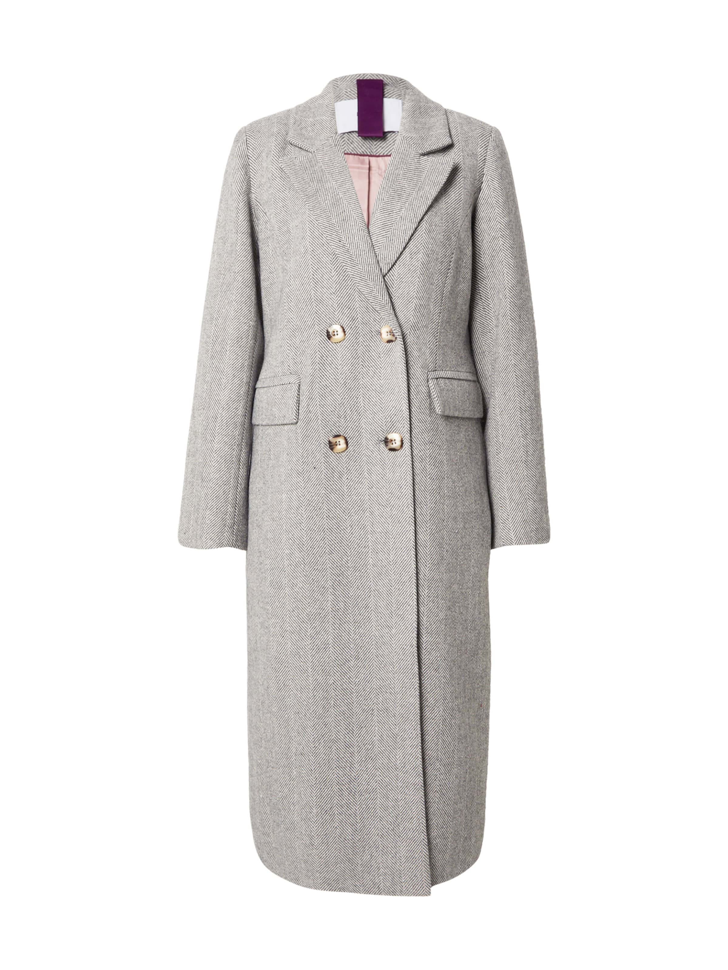 NÜMPH Ανοιξιάτικο και φθινοπωρινό παλτό 'RAVEN' σε γκρι: μπροστά