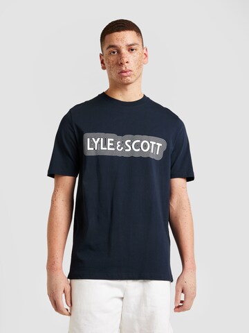T-Shirt Lyle & Scott en bleu : devant