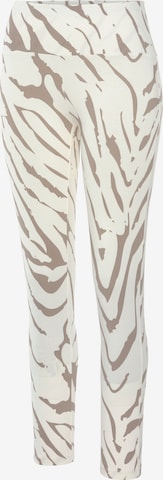 Skinny Leggings LASCANA en beige : devant