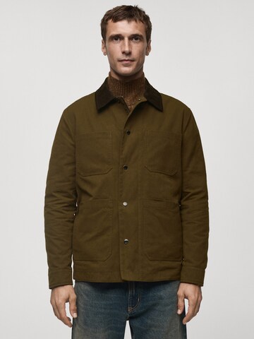 Veste mi-saison 'Demi' MANGO MAN en vert : devant