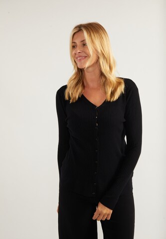 usha BLACK LABEL Knit Cardigan in Black