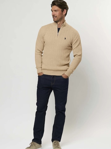 U.S. POLO ASSN. Pullover ' Amir ' in Beige