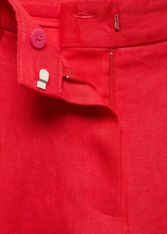 MANGO Loosefit Bandplooibroek 'Rodas' in Rood