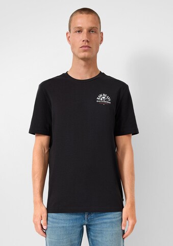 T-Shirt QS en noir : devant