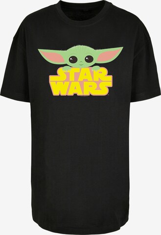 F4NT4STIC Shirt 'Star Wars The Mandalorian The Child' in Zwart: voorkant