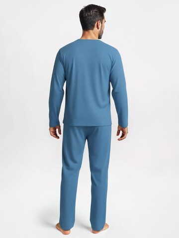 CALIDA Pyjama lang 'Nightwear Xtra' in Blauw