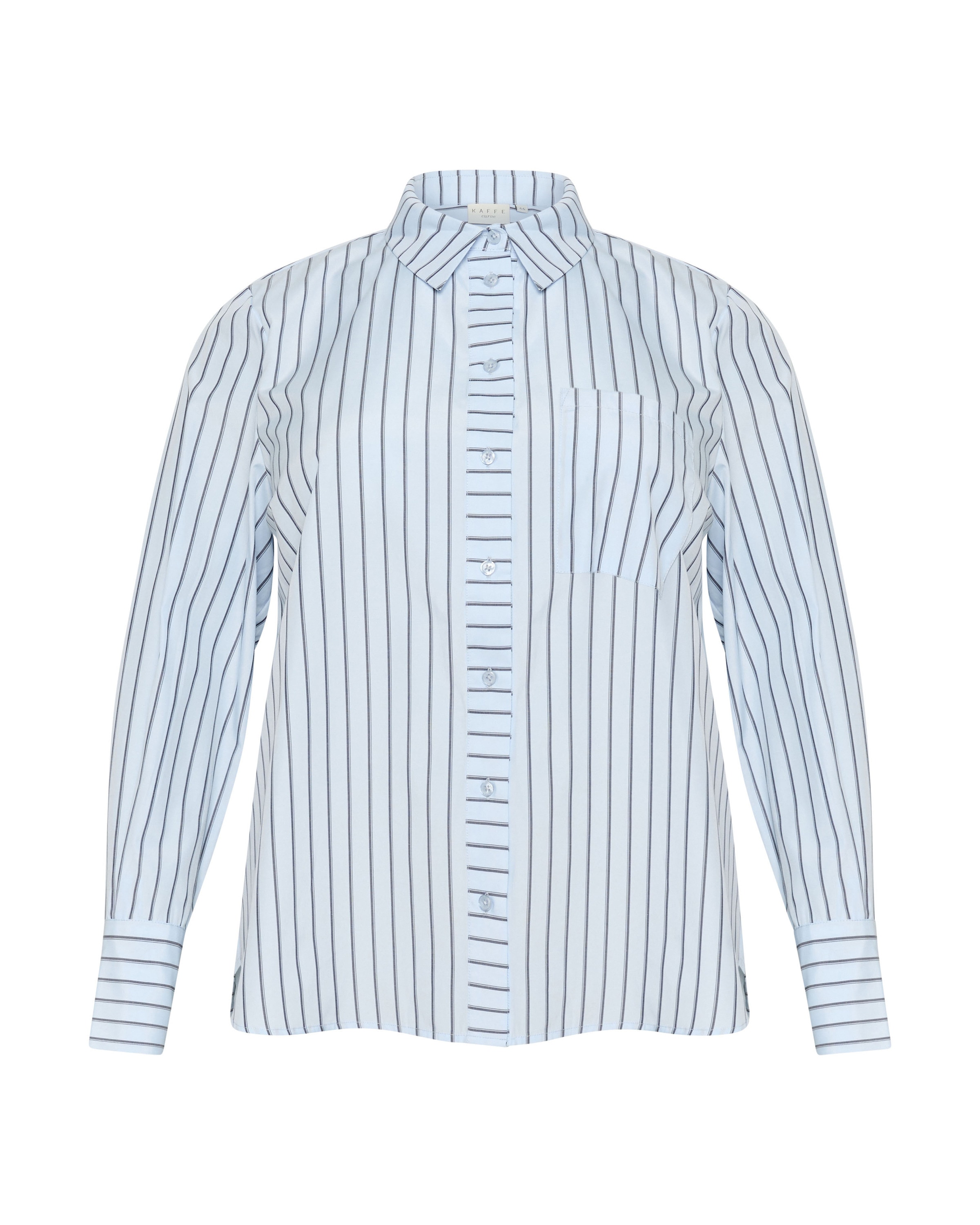 KAFFE CURVE Blúzka 'KC Jerria' - Modrá: predná strana