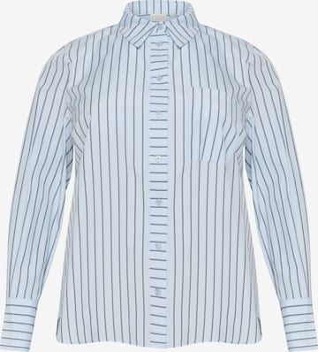 KAFFE CURVE Blouse 'KC Jerria' in Blauw: voorkant