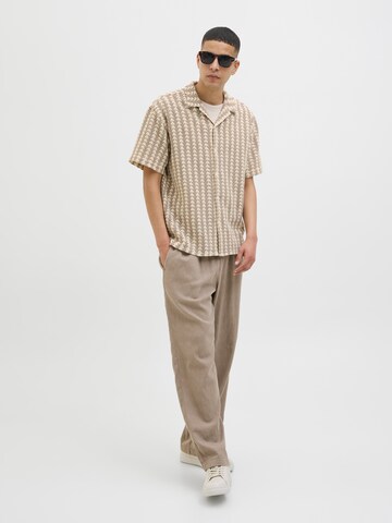 JACK & JONES Классический крой Рубашка 'JORSUMMER LUKE' в Коричневый