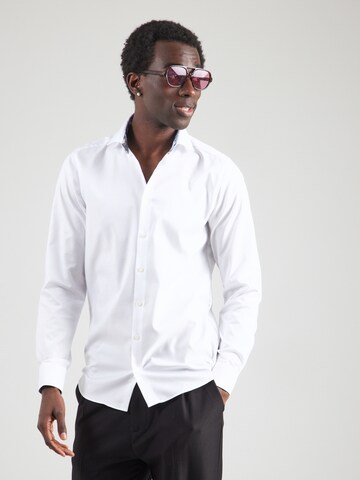 OLYMP Slim fit Business shirt in White: front