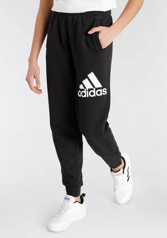 ADIDAS SPORTSWEAR - Tapered Calças de desporto 'Essentials' em preto