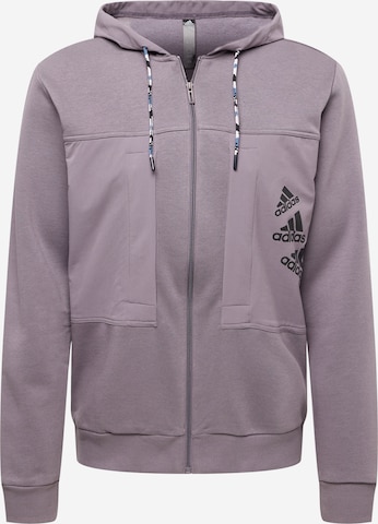 ADIDAS SPORTSWEAR Sportovní mikina 'Essentials Brandlove Fleece ' – šedá: přední strana