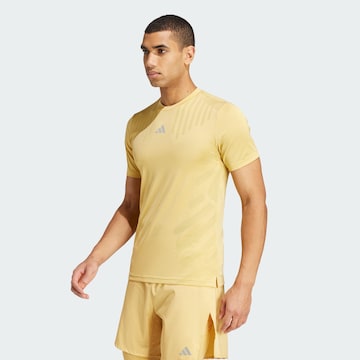 T-Shirt fonctionnel ADIDAS PERFORMANCE en jaune : devant
