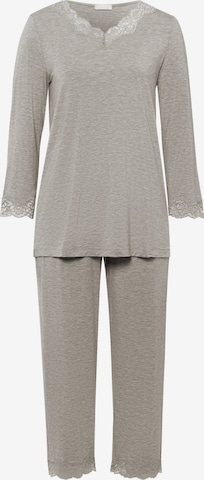 Hanro Pyjama ' Natural Elegance ' in Grau: Vorderseite