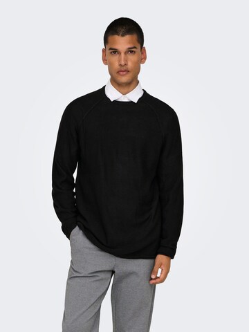 Pullover di Only & Sons in nero: frontale