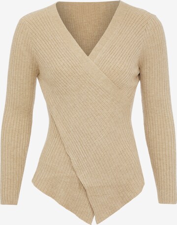 Pull-over EUCALY en beige : devant