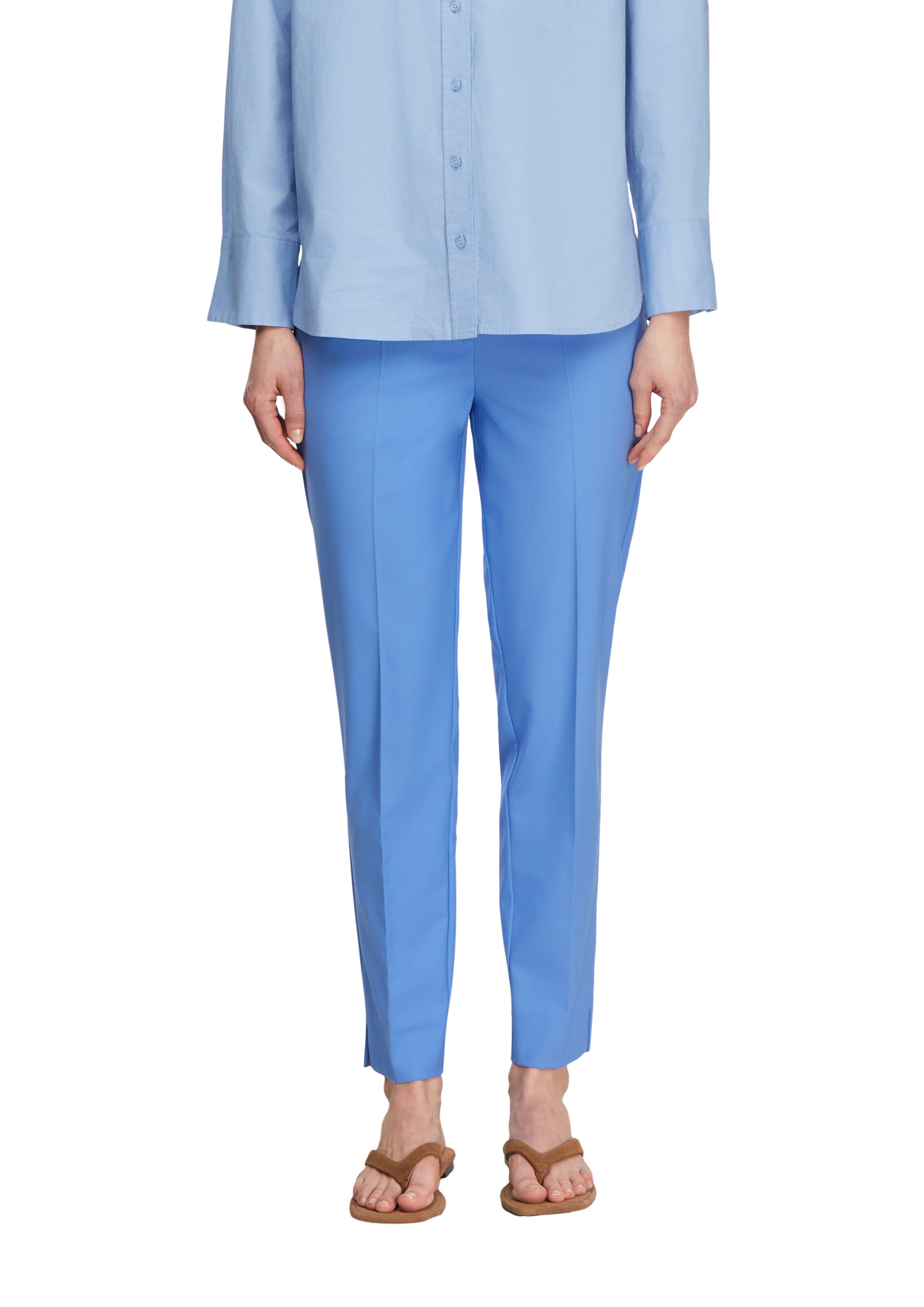 COMMA Slimfit Broek in Blauw