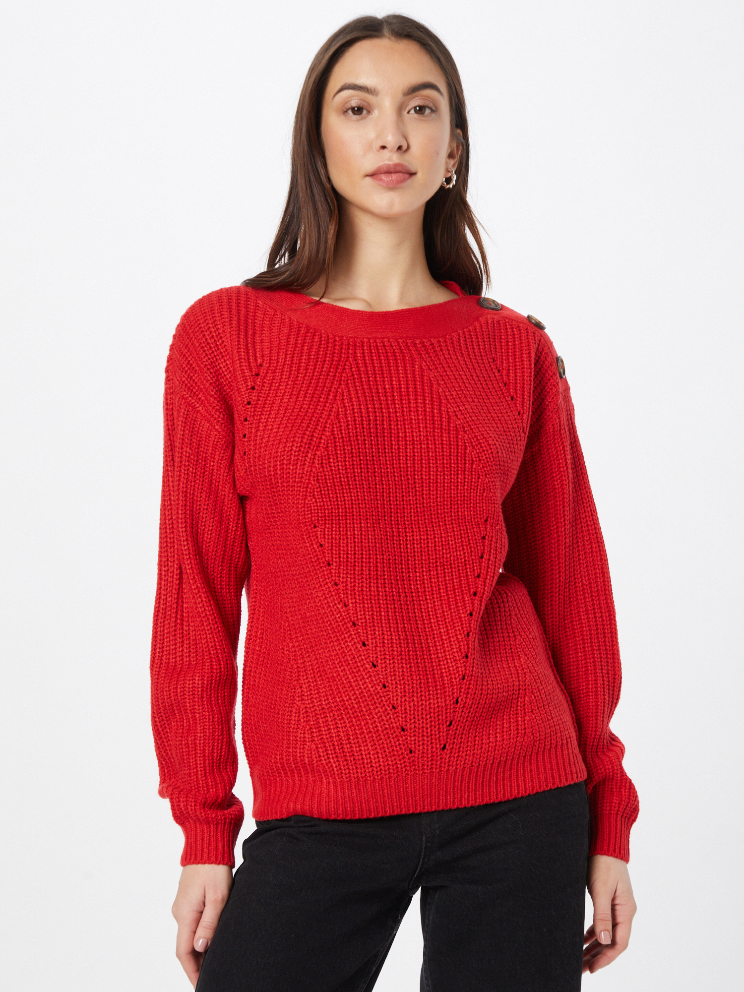 Odzież Swetry & dzianina VERO MODA Sweter SAYLA w kolorze Czerwonym 