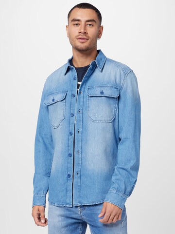 DRYKORN Regular fit Button Up Shirt in Blue: front